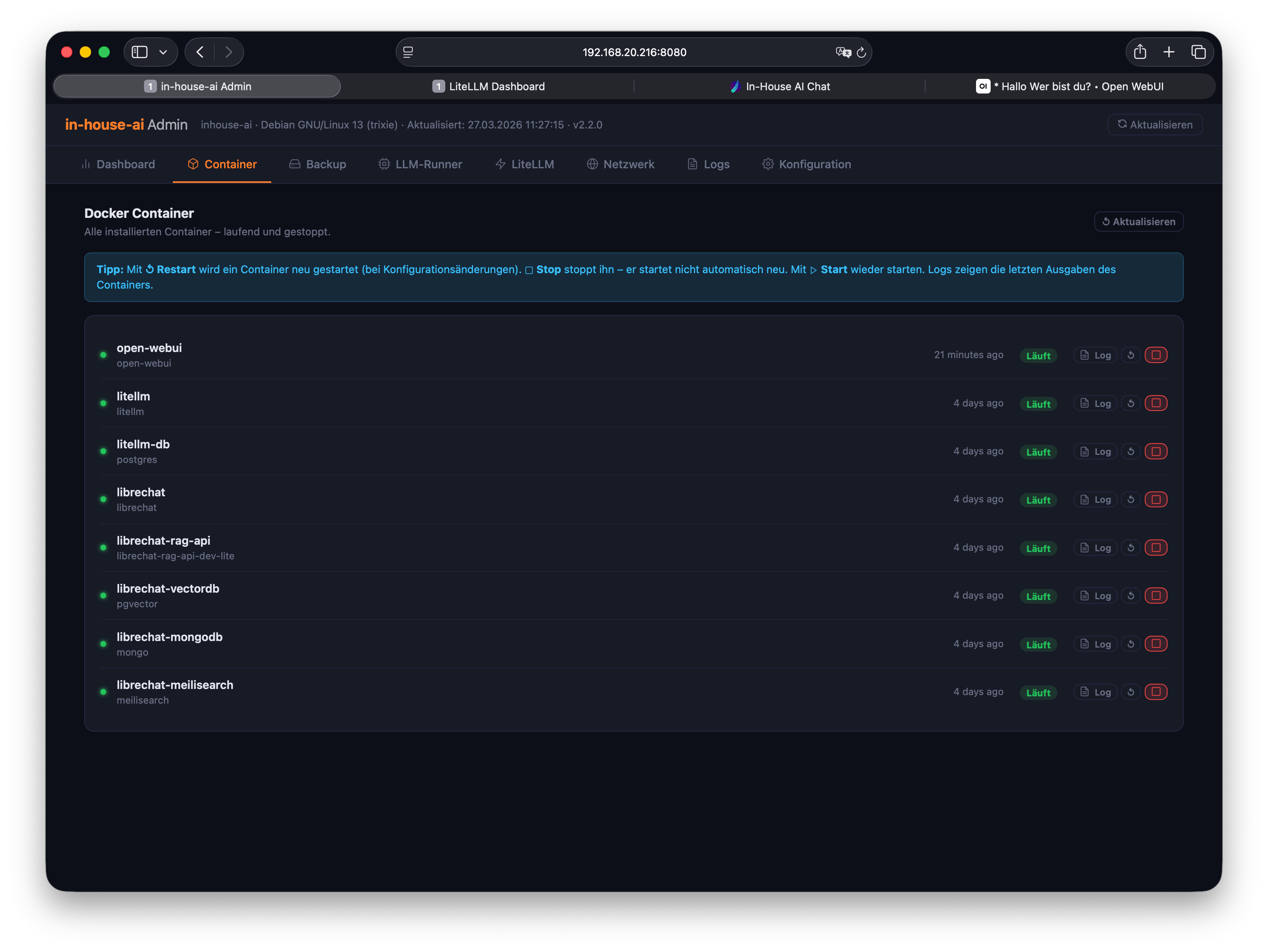 Container-Verwaltung